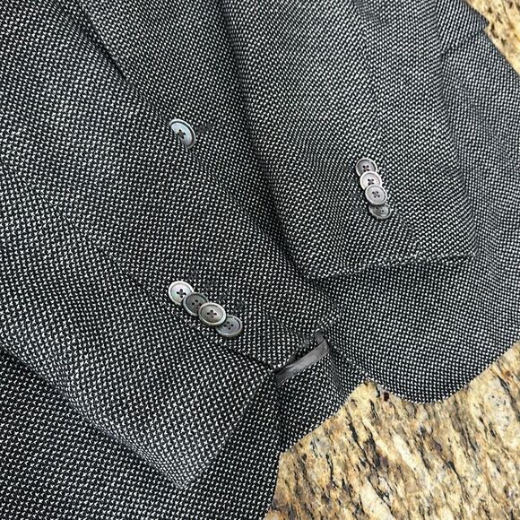 Hugo Boss Slim-Fit Blazer Jacket In Micro-Patterned Wool And Linen Size 44R - Picture 7 of 15